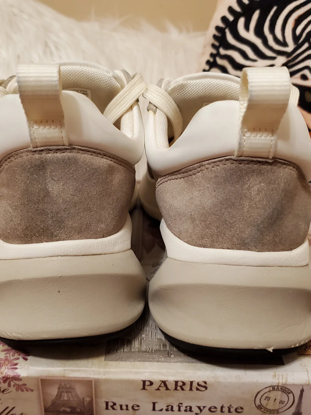 Tory Burch Cream & Taupe Chunky Lace-Up Sneaker